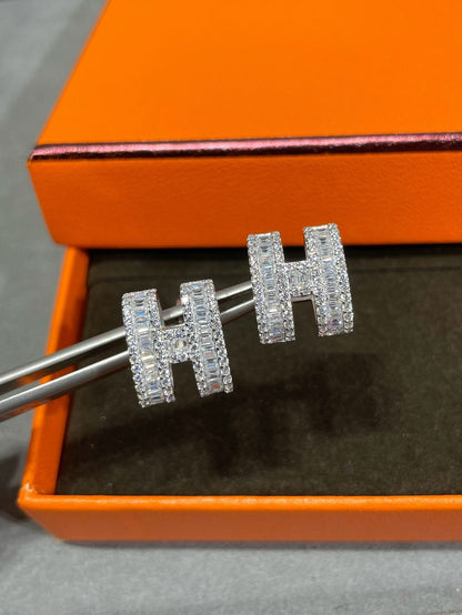 [GALE]H Ohrstecker mit silbernen Diamanten