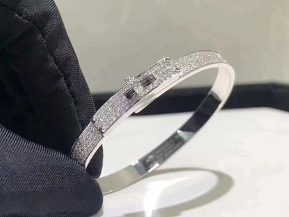 [GALE]HM KELLY ARMBAND IN SILBER UND VOLLSTÄNDIG MIT DIAMANTEN BEFESTIGUNG
