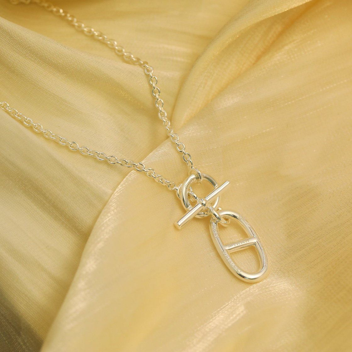 [GALE]HALSKETTE MIT ANHÄNGER HM CHAINE D'ANCRE, STERLINGSILBER 