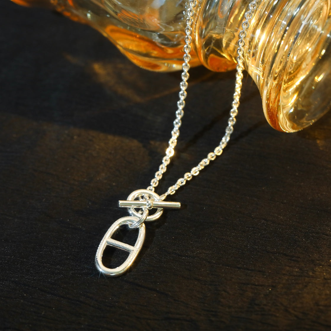 [GALE]HALSKETTE MIT ANHÄNGER HM CHAINE D'ANCRE, STERLINGSILBER 