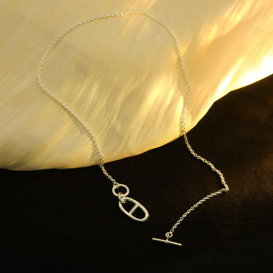 [GALE]HALSKETTE MIT ANHÄNGER HM CHAINE D'ANCRE, STERLINGSILBER 