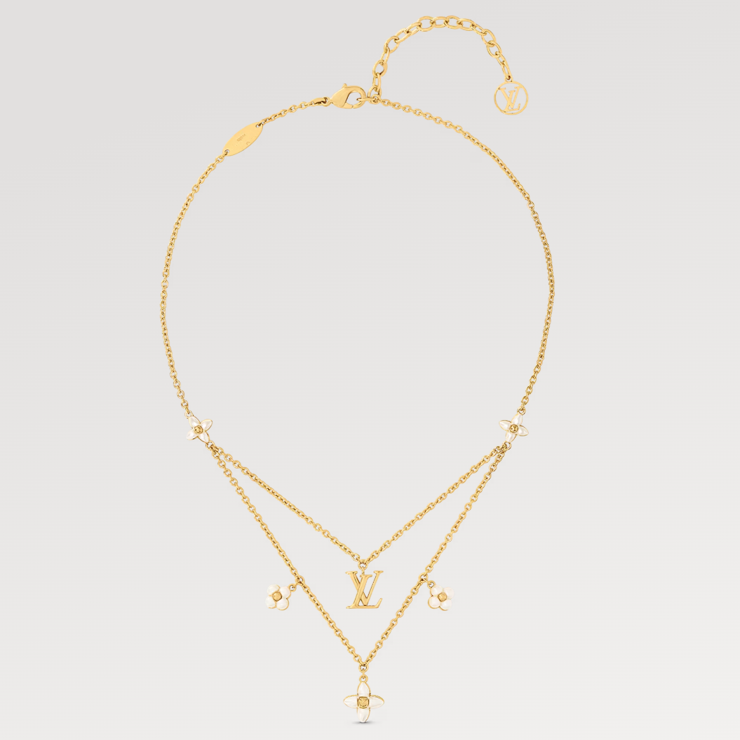 [GALE]FLOWERGRAM GOLD MOP DOPPELREIHEN-KETTE