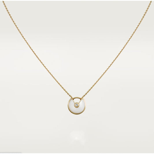 [GALE]AMULETTE ROSE GOLD MOP NECKLACE