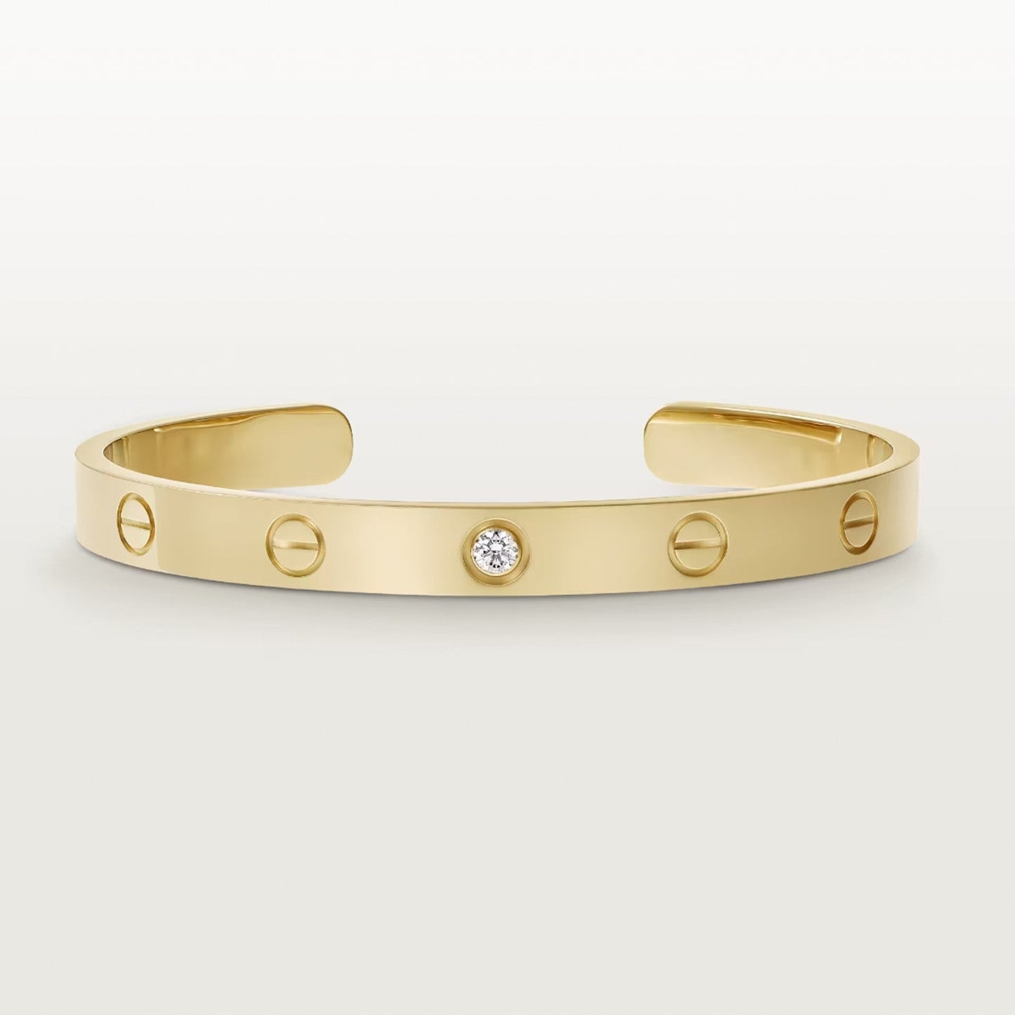 [GALE] LOVE ARMBAND 6,1 MM 1 DIAMANT OFFENES MANSCHETTE 