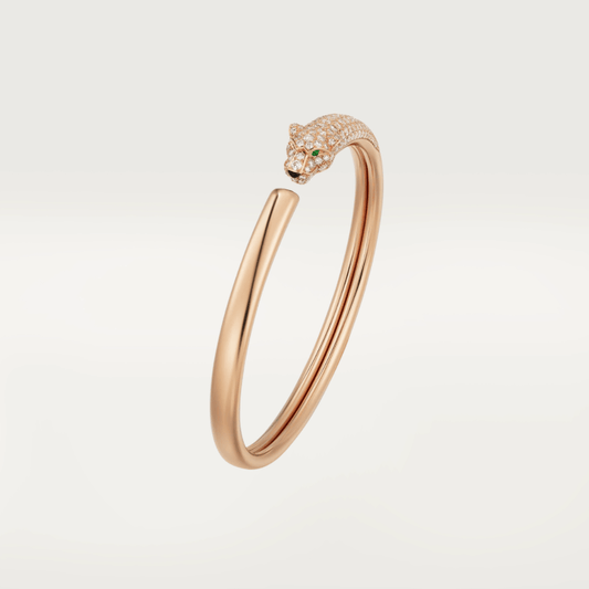 [GALE]PANTHERE ROSE GOLD DIAMOND OPEN BRACELET