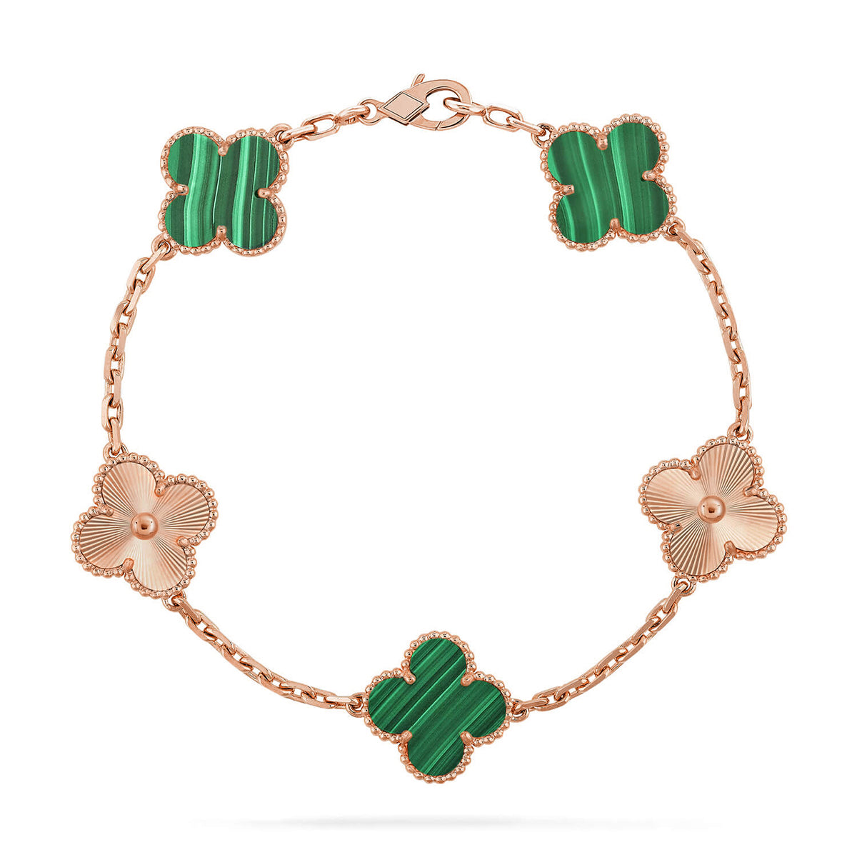 [GALE] CLOVER 5 MOTIF MALACHITE BRACELET COLLECTION