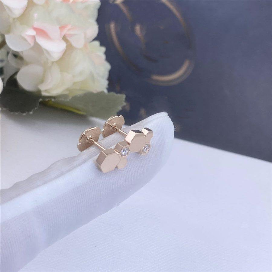 [GALE]BEE LOVE PINK GOLD DIAMOND EARRINGS