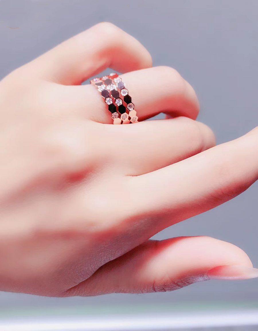 [GALE]BEE LOVE RING PINK GOLD DIAMOND