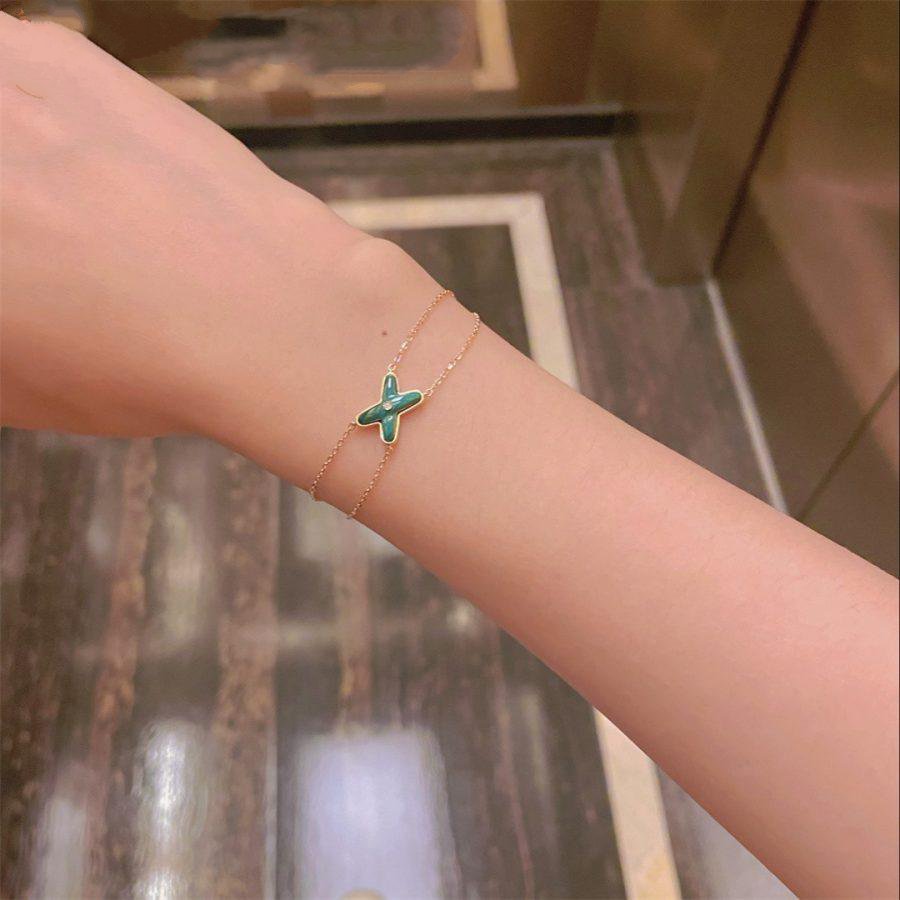 [GALE]JEUX BRACELET MALACHITE PINK GOLD 1 DIAMOND