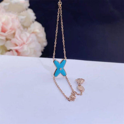[GALE]JEUX BRACELET TURQUOISE PINK GOLD 1 DIAMOND