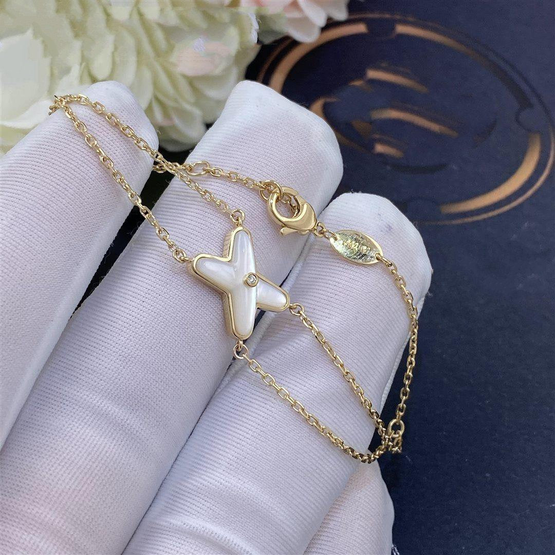 [GALE]JEUX BRACELET WHITE MOP GOLD 1 DIAMOND