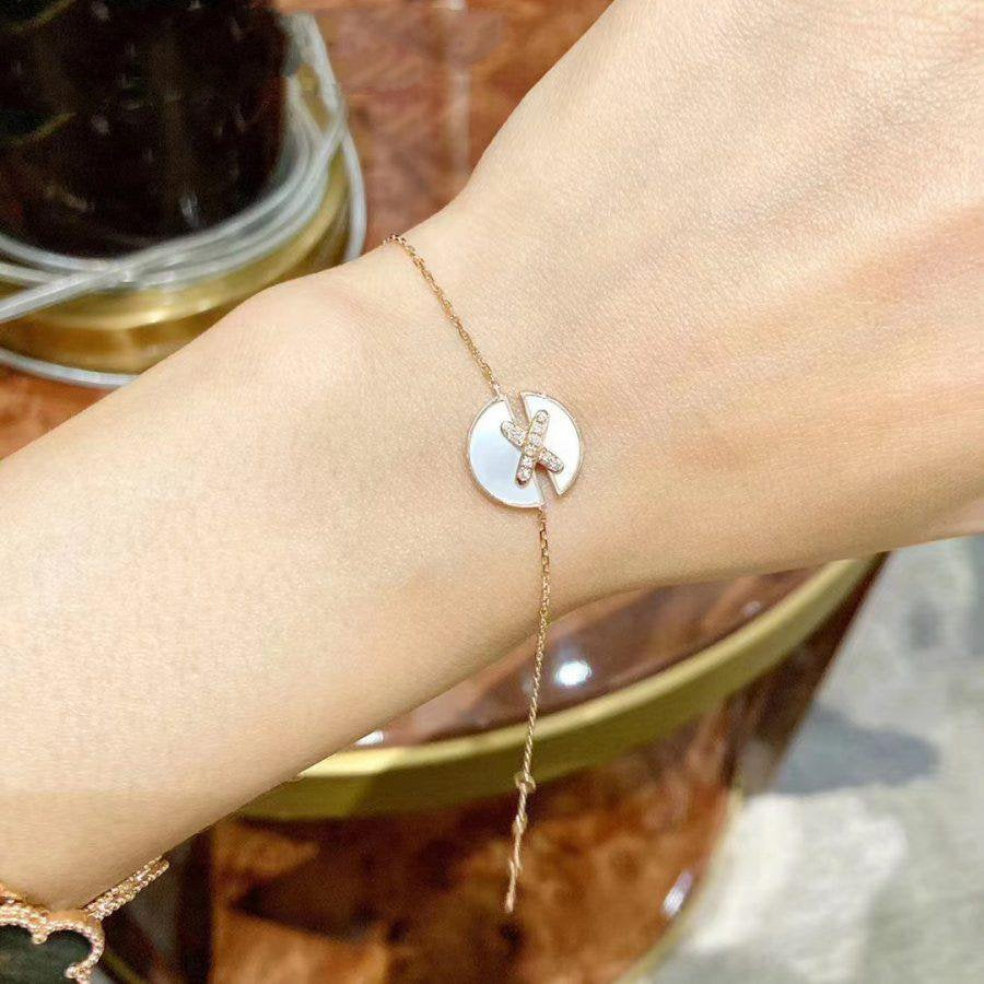 [GALE]JEUX DE BRACELET MOP PINK GOLD DIAMONDS