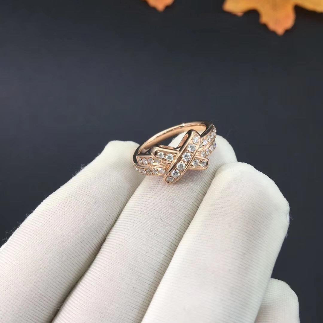 [GALE]JEUX DE RING ROSA GOLD DIAMANTEN