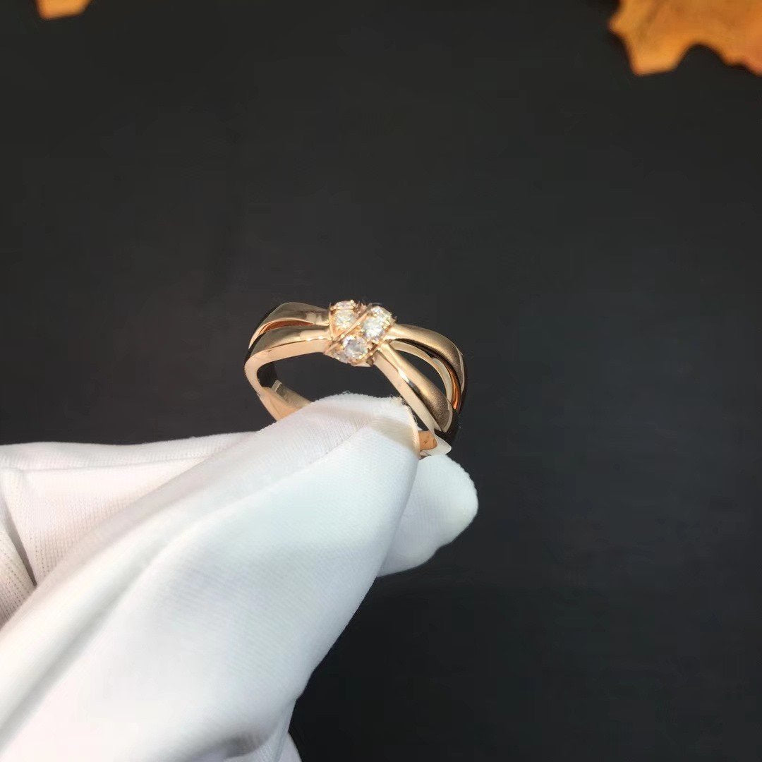 [GALE]LIENS RING ROSA GOLD DIAMANT