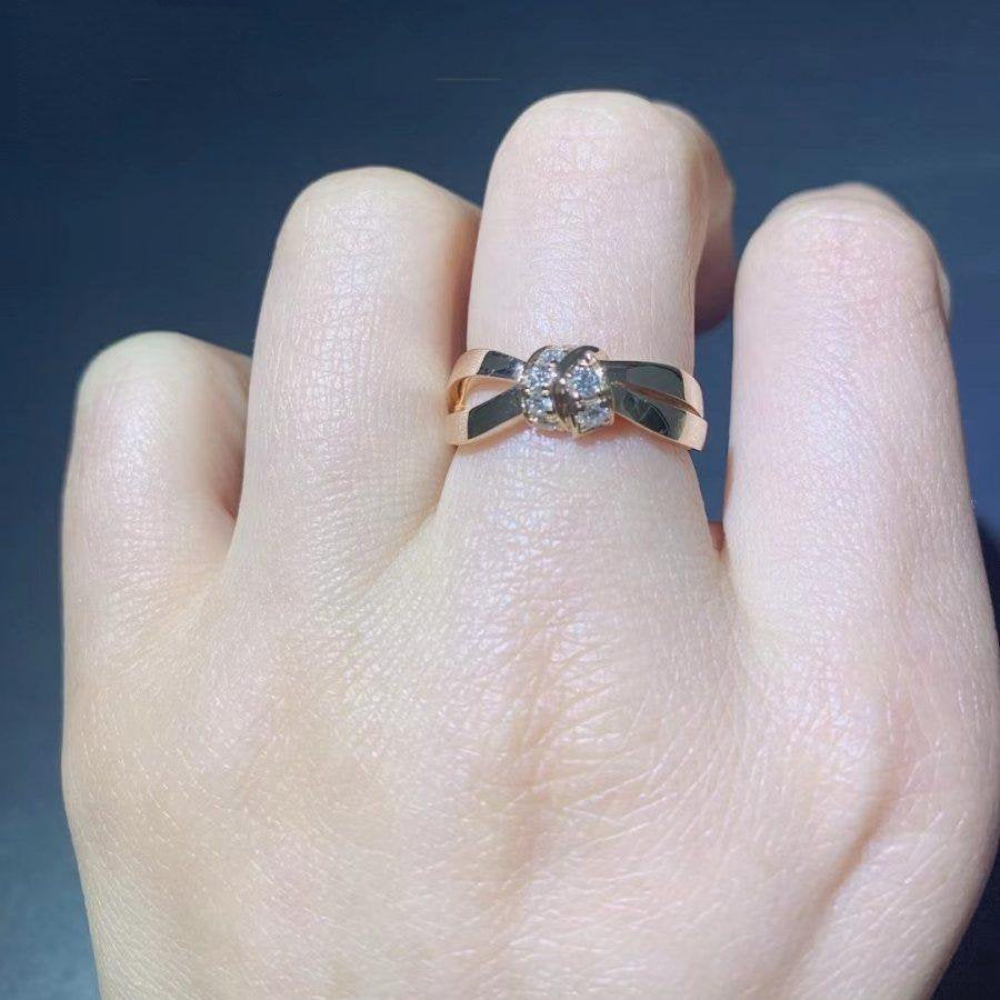 [GALE]LIENS RING ROSA GOLD DIAMANT