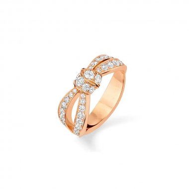 [GALE]LIENS RING AUS ROSA GOLD MIT DIAMANTEN