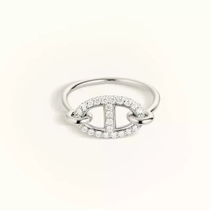 [GALE]RONDE KLEINER SILBER-DIAMANTRING