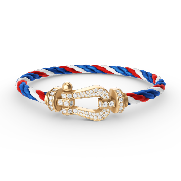 [GALE]FORCE LARGE HORSESHOE FULL DIAMOND BRACELET GOLD