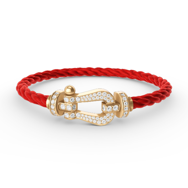 [GALE]FORCE LARGE HORSESHOE FULL DIAMOND BRACELET GOLD