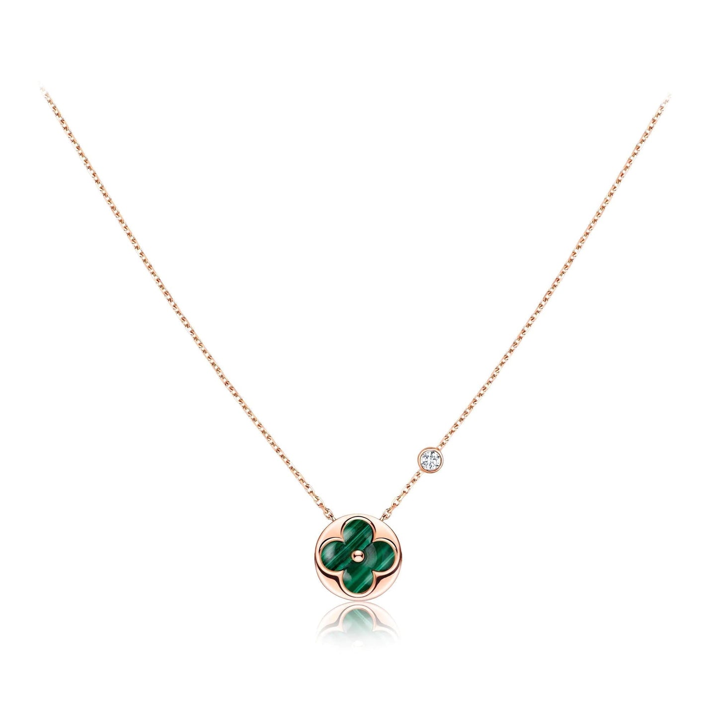 [GALE] Sonnenanhänger, Halskette aus roségoldenem Metall mit 1 Diamanten