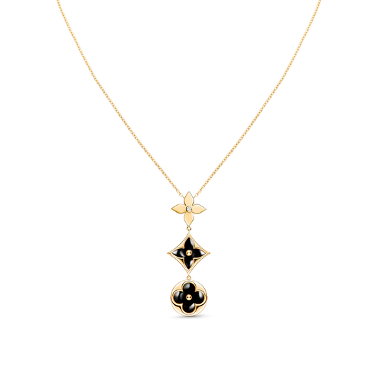 [GALE]STAR AND SUN ONYX PINK GOLD NECKLACE