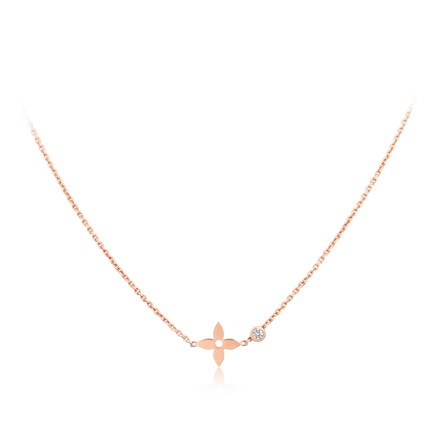 [GALE] BLÜTENANHÄNGER ROSÉGOLD UND DIAMANT