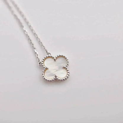 [GALE]CLOVER 15MM WEISSES PERLMUTT SILBER