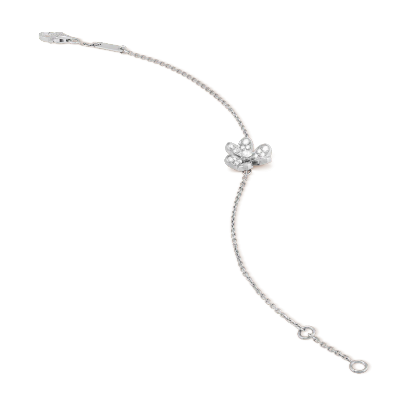 [GALE]FRIVOLE Silbernes Blumen-Diamant-Armband 