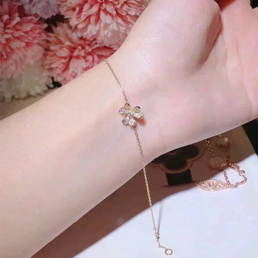 [GALE]FRIVOLE GOLD BLUMEN-DIAMANT-ARMBAND