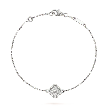 [GALE]CLOVER EINZELBLÜTEN-ARMBAND SILBER