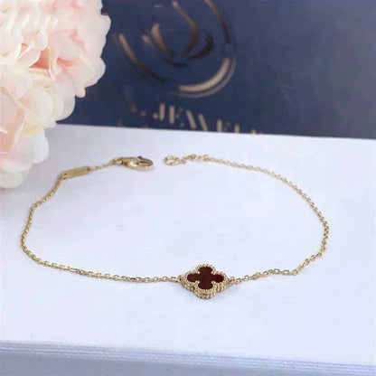 [GALE]CLOVER CARNELIAN EINZELNE BLUMENARMBAND