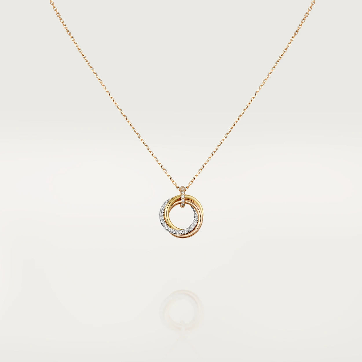[GALE]TRINITY-HALSKETTE SILBER GOLD ROSA GOLD DIAMANTEN 