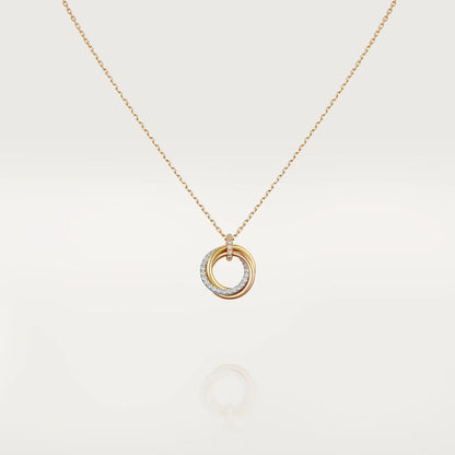 [GALE]TRINITY-HALSKETTE SILBER GOLD ROSA GOLD DIAMANTEN 