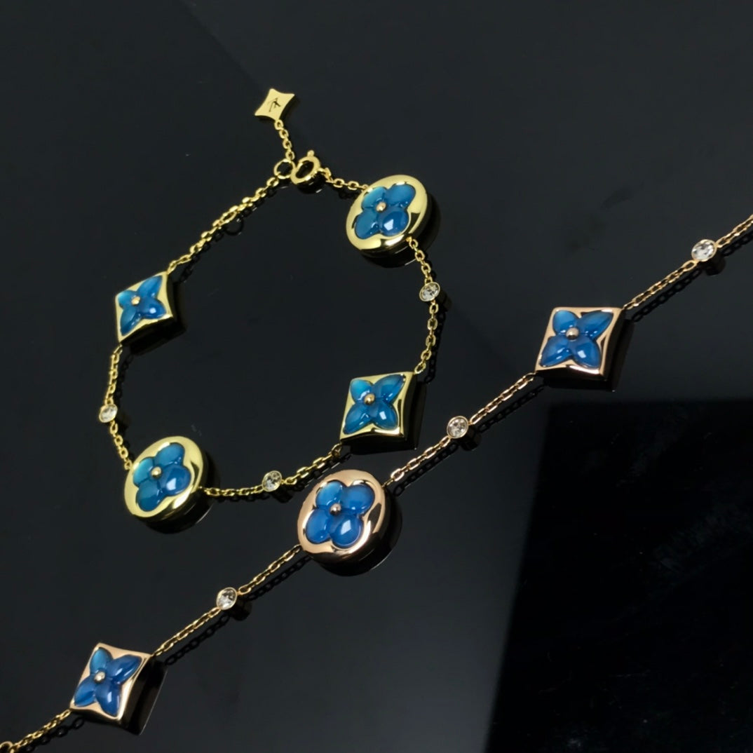 [GALE]STAR AND SUN 4 MOTIF BLUE BRACELET