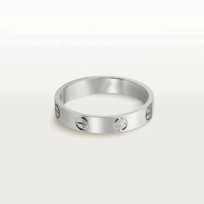 [GALE] Liebesring 4 mm 1 Diamant Silber