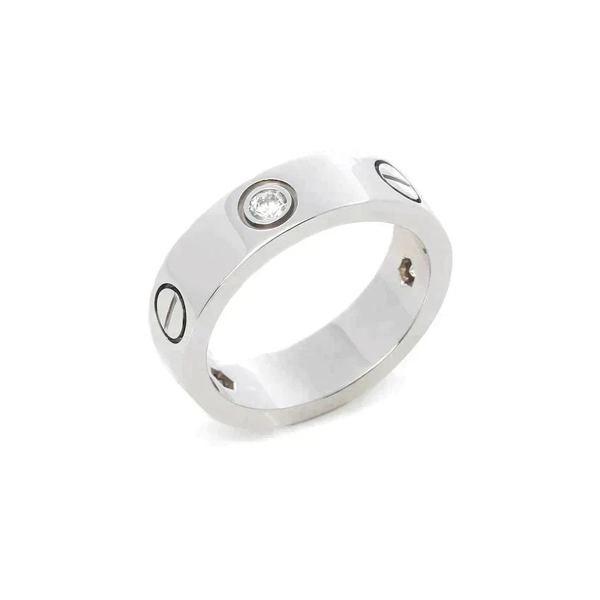 [GALE] Liebesring 5,5 mm 3 Diamanten Silber
