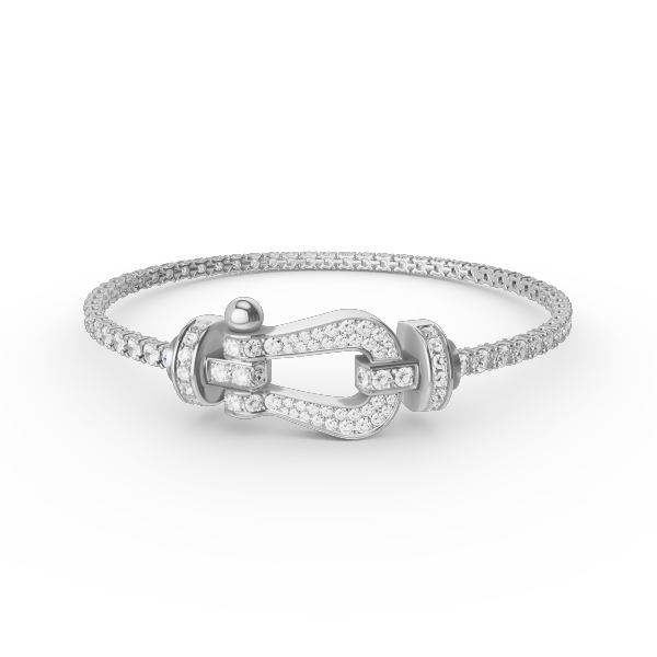 [GALE]FORCE Großes Hufeisen Volldiamant-Tennisarmband 