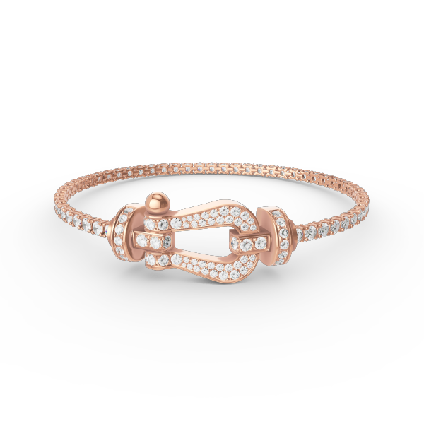 [GALE]FORCE Großes Hufeisen Volldiamant-Tennisarmband 