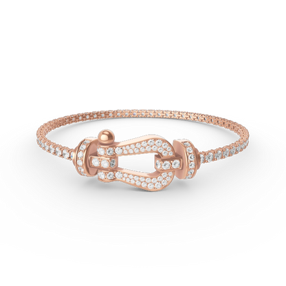[GALE]FORCE Großes Hufeisen Volldiamant-Tennisarmband 