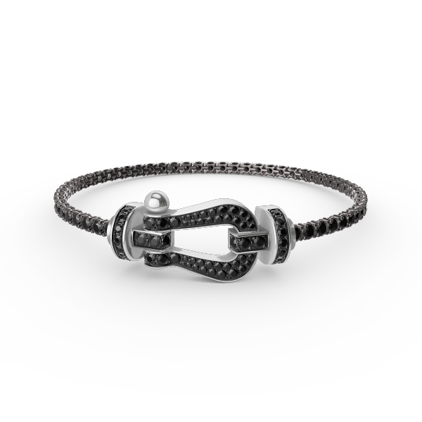 [GALE]FORCE Großes Hufeisen Volldiamant-Tennisarmband 