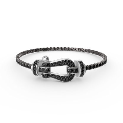 [GALE]FORCE Großes Hufeisen Volldiamant-Tennisarmband 